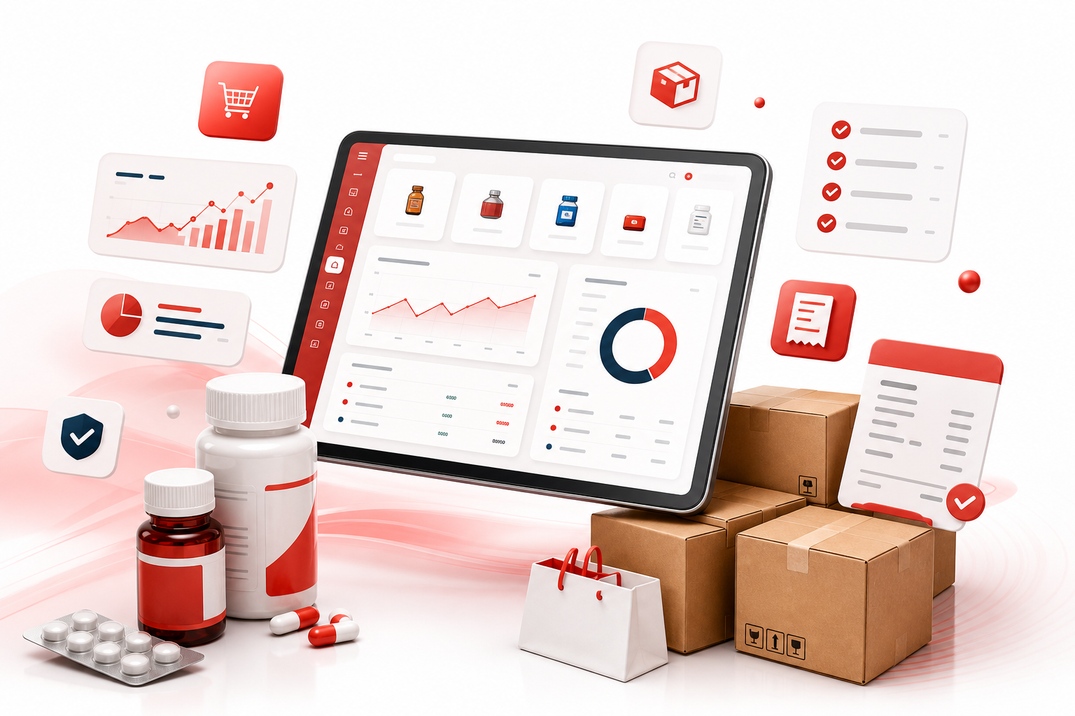 Dashboard comercial con inventario ventas y reportes